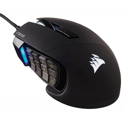 136 CORSAIR SCIMITAR RGB ELITE MOBA/MMO OPTICAL GAMING MOUSE CH-9304211-AP - Image 1
