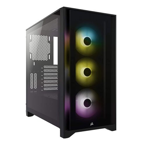 3264 CORSAIR iCUE 4000X RGB BLACK ATX CASE CC-9011204-WW - Image 1