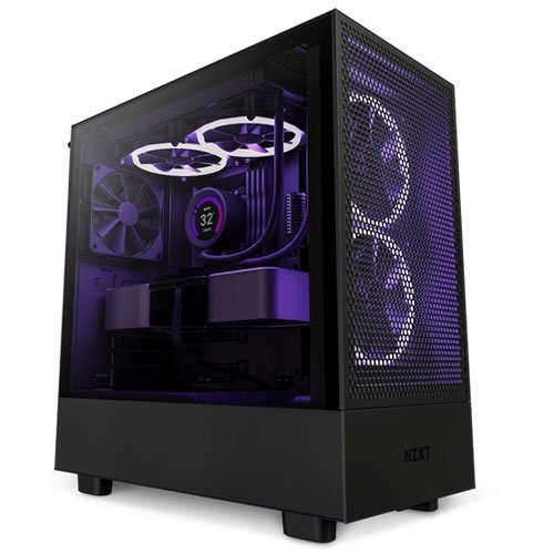 5164 NZXT H5 FLOW BLACK ATX MID TOWER CASE CC-H52FB-01 - Image 1