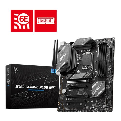 5197 MSI B760 GAMING PLUS WIFI MOTHERBOARD 911-7D98-051 - Image 1