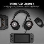 CORSAIR HS65 SURROUND WIRED CARBON GAMING HEADSET CA-9011270-AP