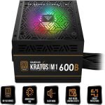 GAMDIAS KRATOS M1 600W ARGB 80 PLUS BRONZE PSU - Image 2