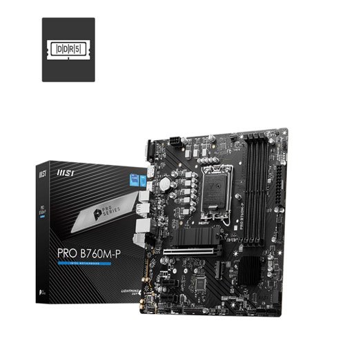 6002 MSI PRO B760M P DDR5 MOTHERBOARD 911-7E02-030 - Image 1