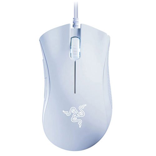 6524 RAZER DEATHADDER ESSENTIAL WHITE WIRED GAMING MOUSE RZ01-03850200-R3M1 - Image 1