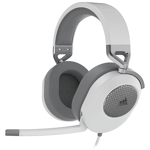 7128 CORSAIR HS65 SURROUND WIRED WHITE GAMING HEADSET CA-9011271-AP - Image 1