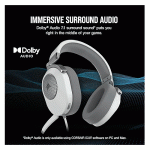 CORSAIR HS65 SURROUND WIRED WHITE GAMING HEADSET CA-9011271-AP - Image 3