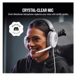 CORSAIR HS65 SURROUND WIRED WHITE GAMING HEADSET CA-9011271-AP - Image 2