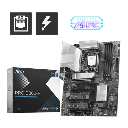7867 MSI PRO B860 P DDR5 MOTHERBOARD 911-7E41-002 - Image 1