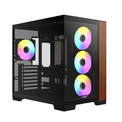 8119 RAIDMAX I610 INFINITA CASE WOOD BLACK I610WBF - Image 1
