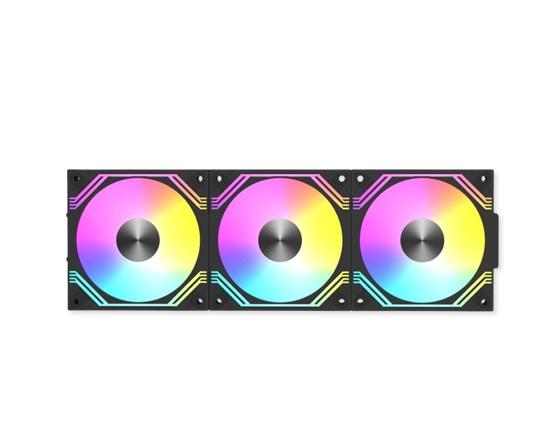 8128 RAIDMAX NV MD120FBP3 PWM 3 IN 1 MODULAR FAN BLACK NV-MD120FBP3 - Image 1