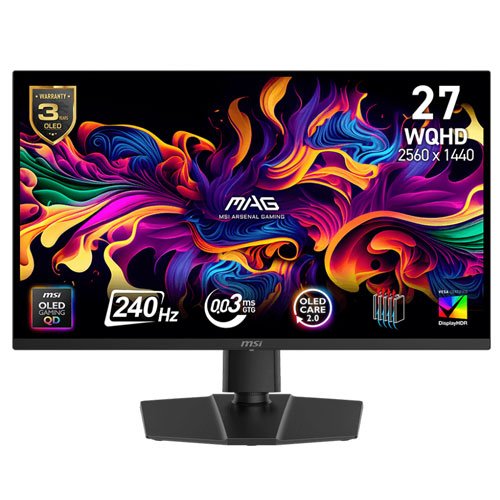 8191 MSI MAG 273QP 26.5" WQHD QD OLED X24 240HZ MONITOR 9S6-3CE69H-015 - Image 1