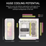 CORSAIR 5000T LX AIRFLOW RGB MID TOWER WHITE CASE CC-9011299-WW - Image 2