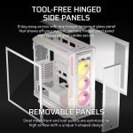 CORSAIR 5000T LX AIRFLOW RGB MID TOWER WHITE CASE CC-9011299-WW - Image 3