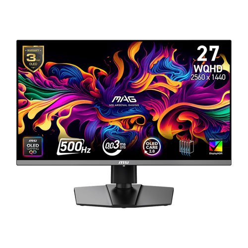 8931 MSI MAG 272QP QD OLED X50 26.5” 500HZ WQHD MONITOR 9S6-3CD79A-078 - Image 1