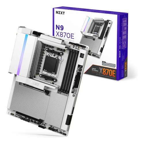 9246 NZXT N9 X870E WHITE RGB WIFI ATX MOTHERBOARD N9-X87XT-W1 - Image 1