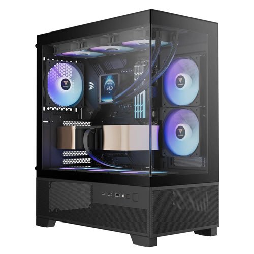 9428 GAMDIAS AURA GC12 ARGB GAMING CASE GMB25B0003 - Image 1