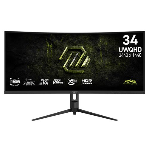 9550 MSI MAG 342CQRF E20 34” UWQHD 200HZ MONITOR 9S6-3DB64H-201 - Image 1